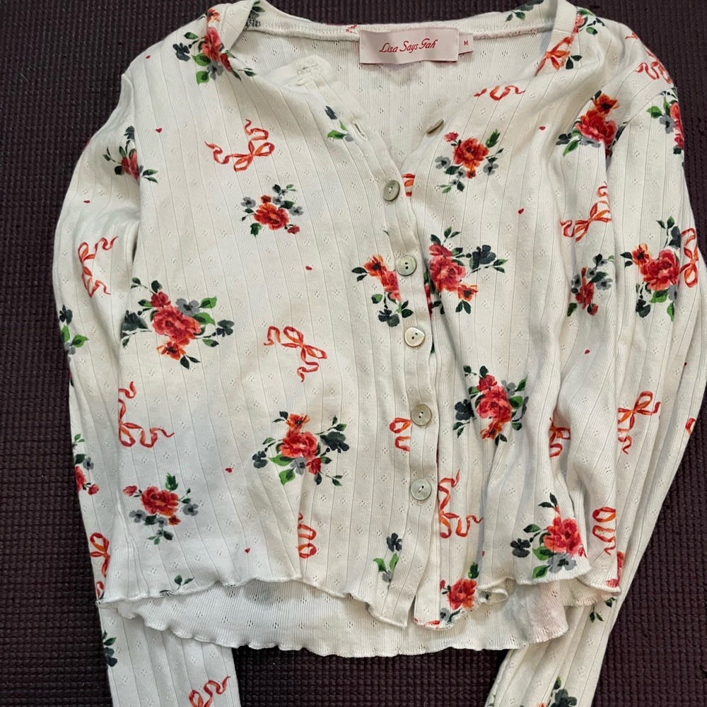 Floral Button-Up Cardigan